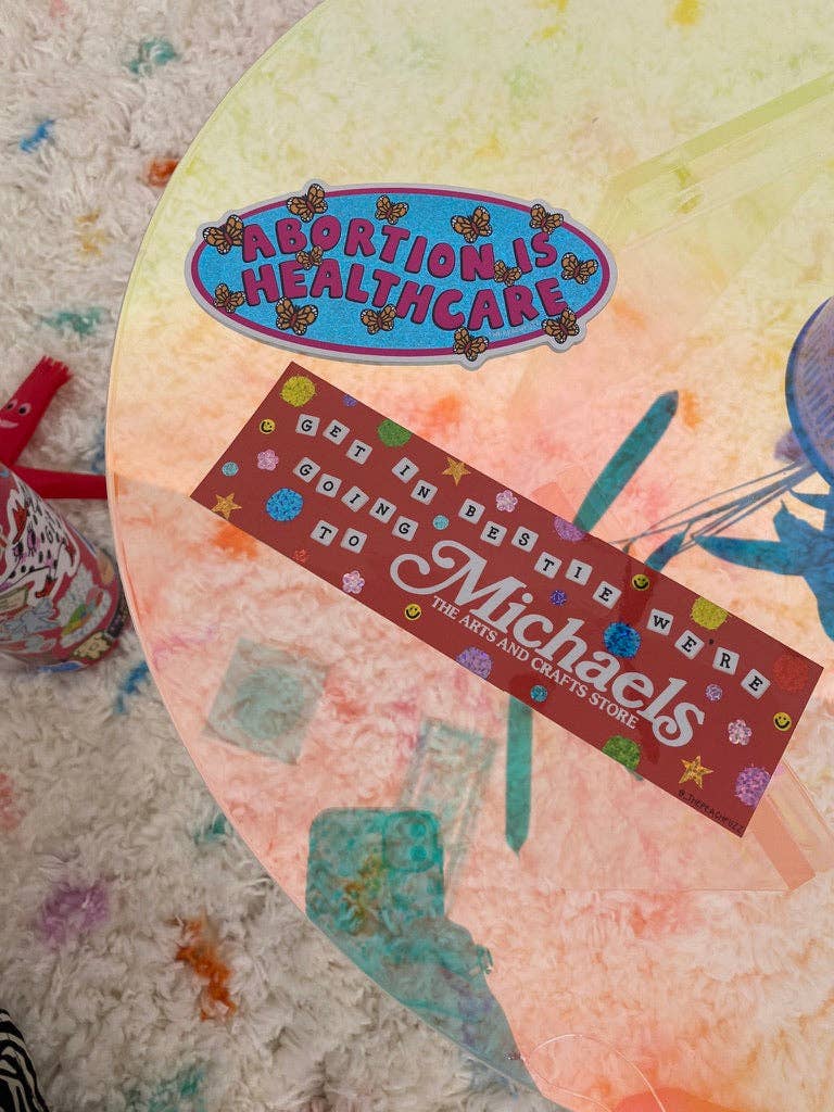 The Peach Fuzz – Engroshandel Klistermærke – Michaels Run Bestie Glitter Kofangerklistermærke5