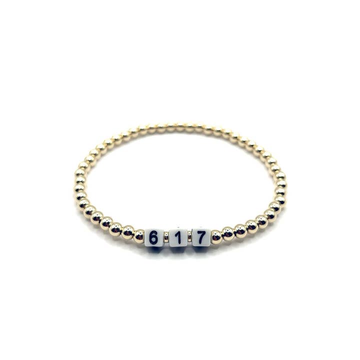 Kaylie Dawn Jewelry - Wholesale Beaded Bracelet - Custom Area Code Zip Code or Date Handmade Stretchy Bracelet2