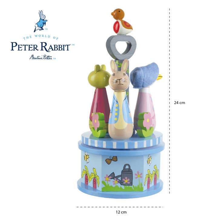 Orange Tree Toys - Wholesale Wood Toy - Kids - Peter Rabbitâ„¢ Wooden Musical Carousel