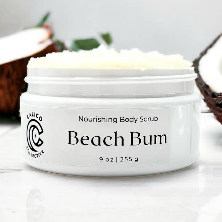 Beach Bum Nourishing Body Scrub for wholesale by Calico Collective Co.