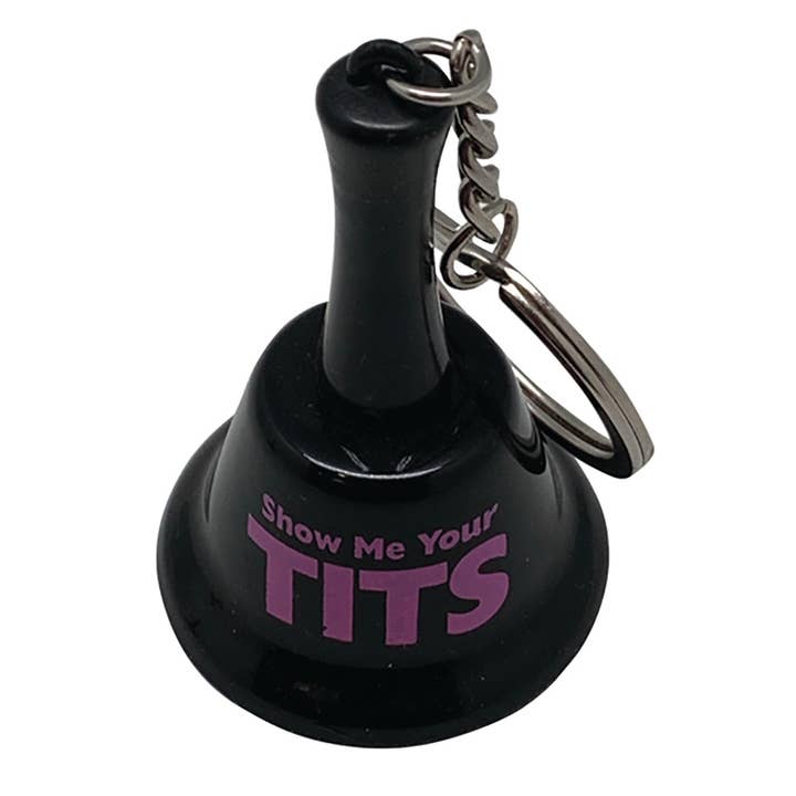 The Diabolical Gift People - Novelty Gifts, Mother's Day - Wholesale Gag Gift/Novelty Gift - Keychain Bell - Show Me Your Tits - Novelty Gifts, Gag Gift