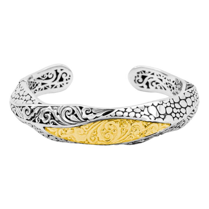 Massieve Koppelarmband - 925 Sterling Zilver met Goudfolie voor wholesale door ZEYZEY