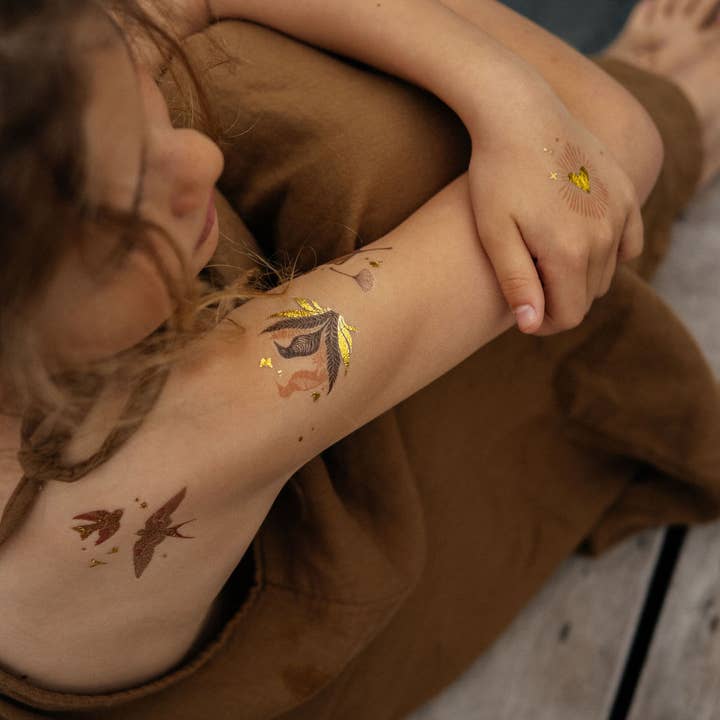Zakuw – Tatuagem temporária - Crianças por atacado – Conjunto de 30 tatuagens temporárias para crianças - Fairy Garden
