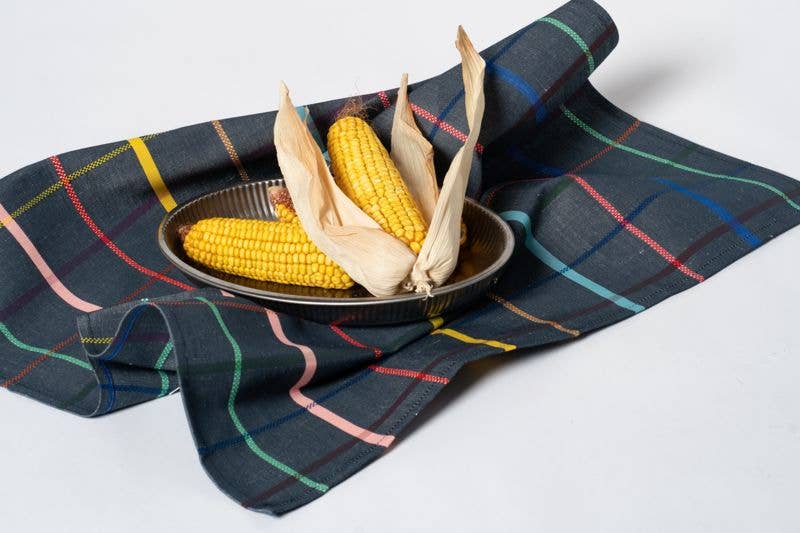 Multicolored Khaki Elisabeth Denim Tea Towel for wholesale on Faire1