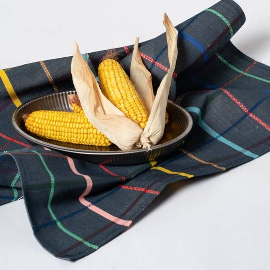 Multicolored Khaki Elisabeth Denim Tea Towel for wholesale on Faire1