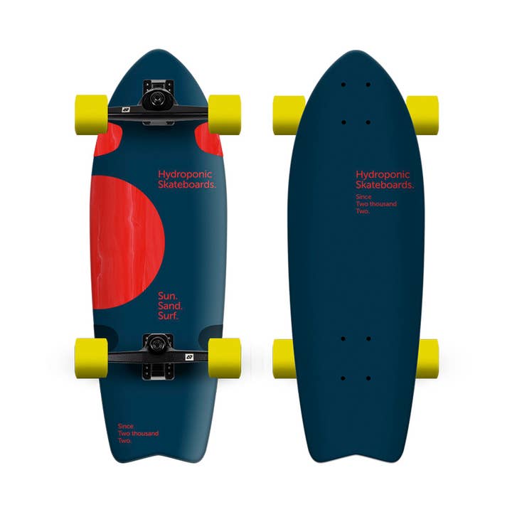 Hydroponic - Wholesale Skateboard - SURF SKATE FISH 28" 02- LUNAR NAVY/RED0