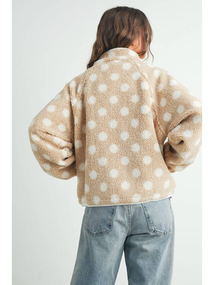 BUTTERMELON - Wholesale Jacket - Women's - Fall/Winter Polka Dot Button Down Jacket - BMJ742020