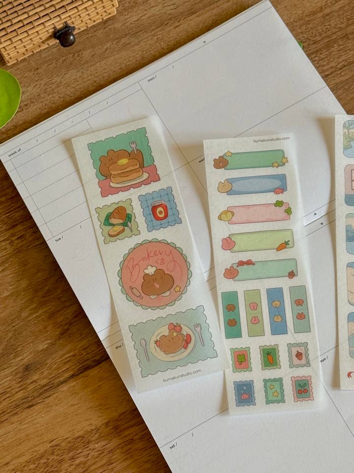 Washi Planner Sticker for wholesale by Kumakun Studio