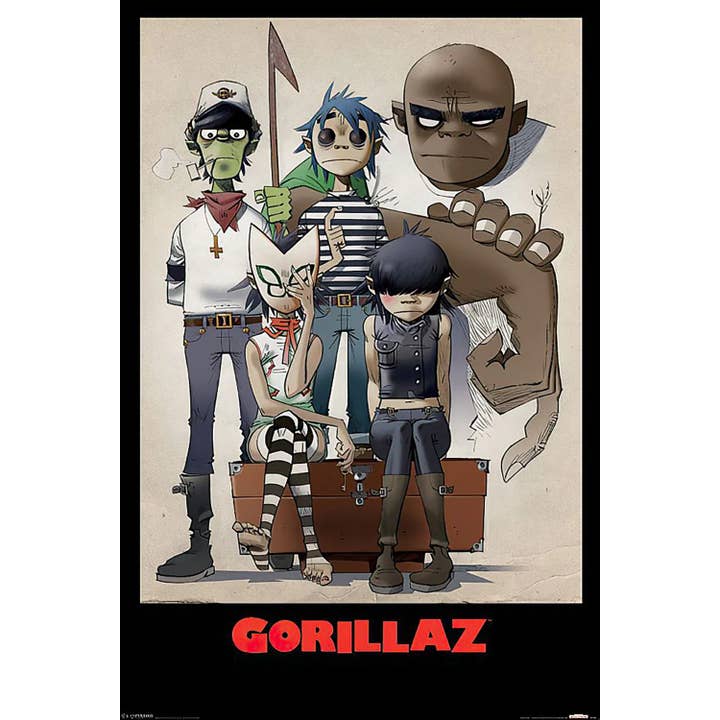 Close Up GmbH - Wholesale Poster - Gorillaz Poster 2-piece Set 61 cm x 91.5 cm2
