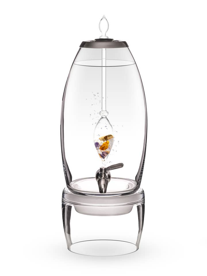 GRANDE Crystal Water Fountain | PRANA w. Amber, Amethyst,... for wholesale by VitaJuwel USA