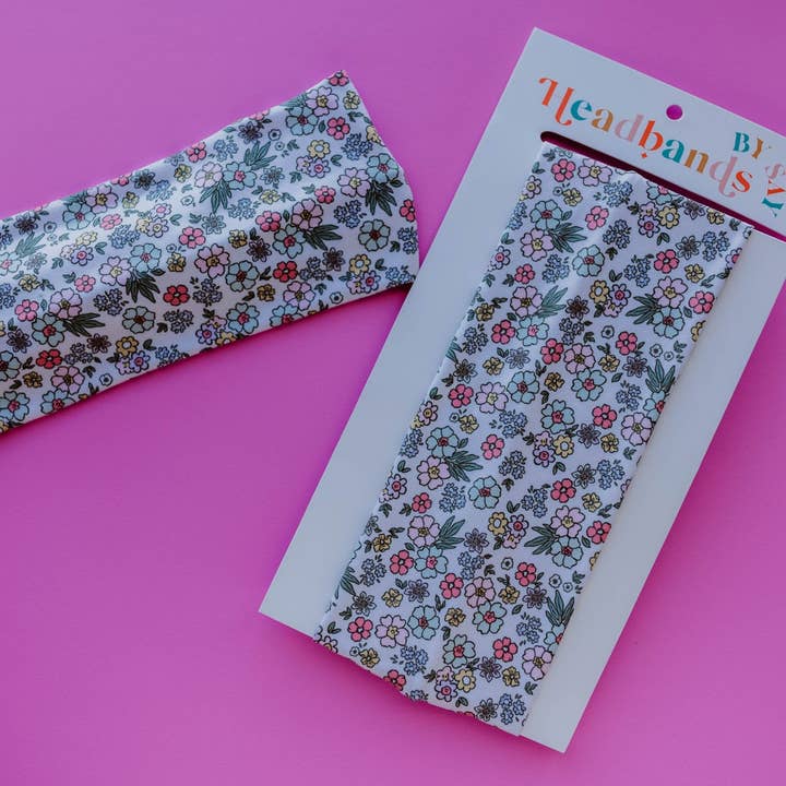 Diadema floral en colores pastel para venta al por mayor de Headbands by SAY