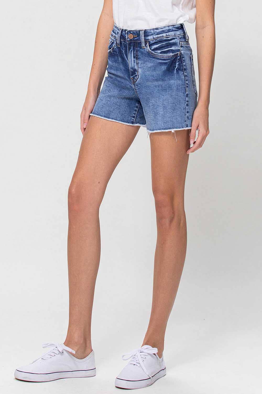 INSTANTANEOUS HIGH RISE STRETCH DENIM SHORTS F4694 for wholesale on Faire7