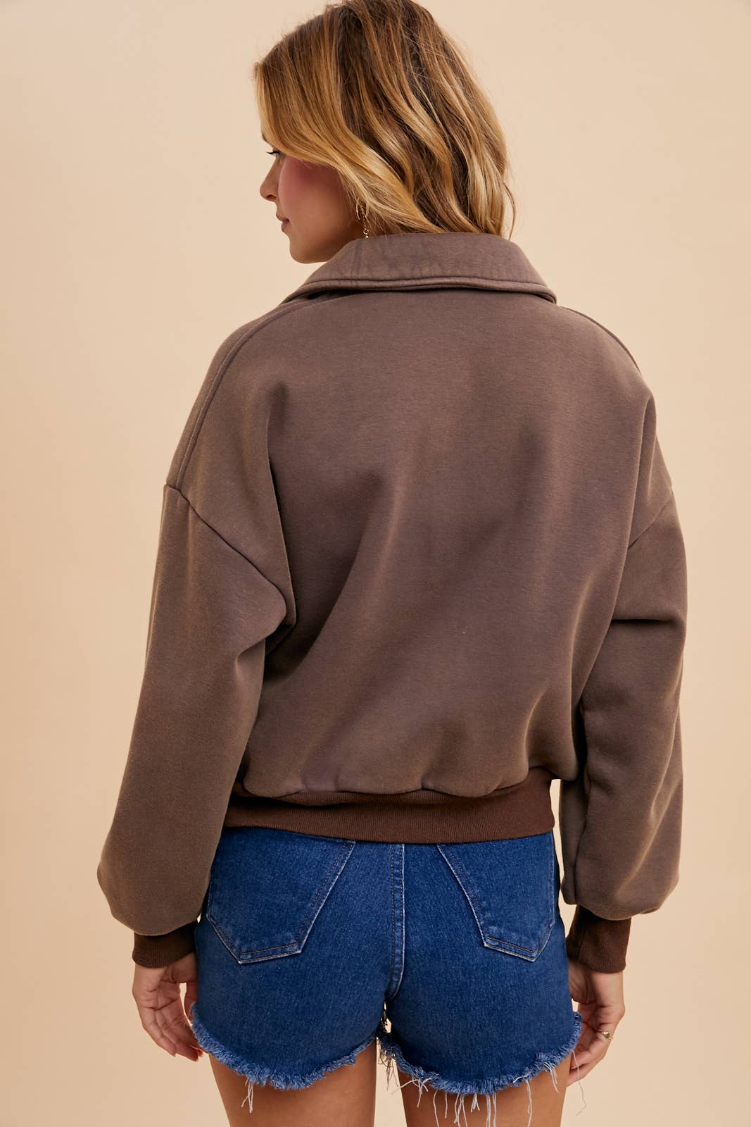 In Loom - Wholesale Sweatshirt - Women's - CROPPED POLO PULLOVER2