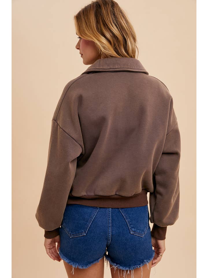 In Loom - Wholesale Sweatshirt - Women's - CROPPED POLO PULLOVER2