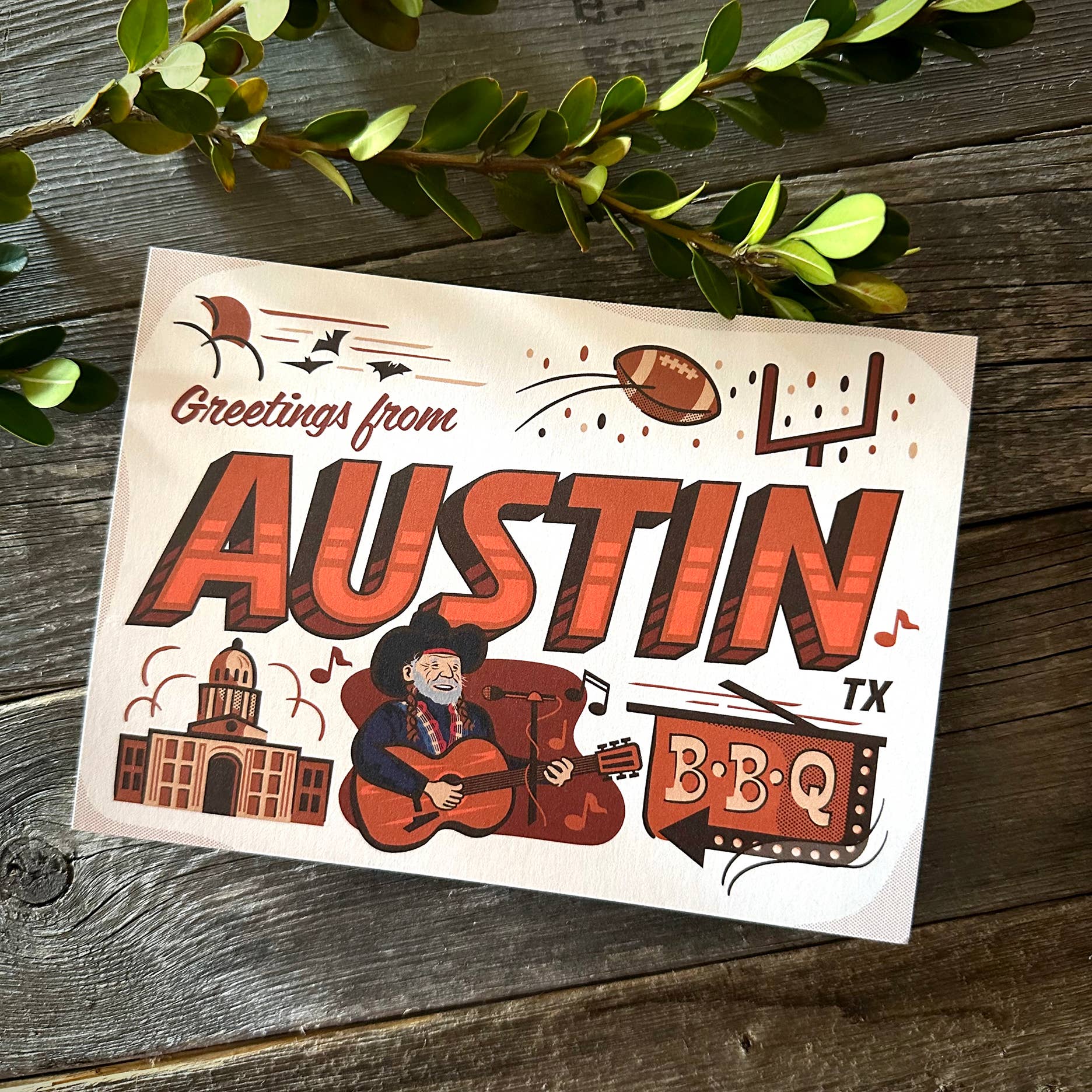 Bryan Spear Studio - Wholesale Postcard - Greetings from Austin Postcard1