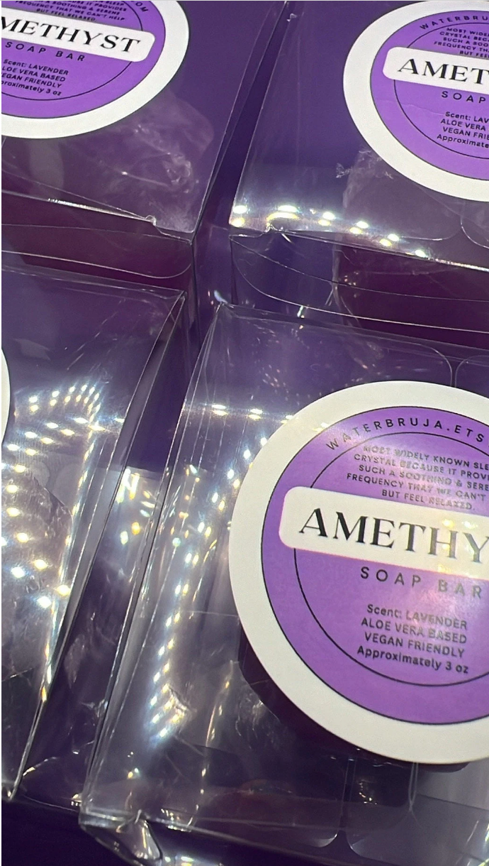 WaterBruja - Wholesale Bar Soap - Amethyst Soap, Gemstone Soap, Wedding Favor, Birthday Favor9