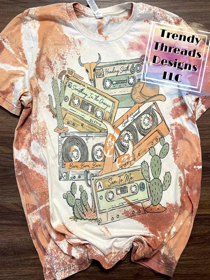Camicia Country Cassette Tapes per la vendita all'ingrosso da parte di Trendy Threads Designs LLC