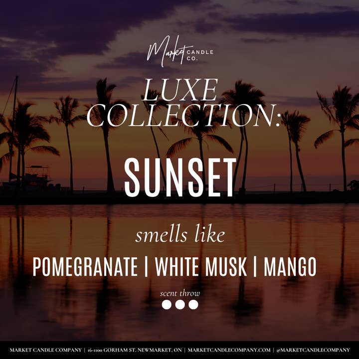 Market Candle Company - Wholesale Jar/Filled Candle - SUNSET SOY WAX CANDLE - LUXE VESSEL WITH BOX1