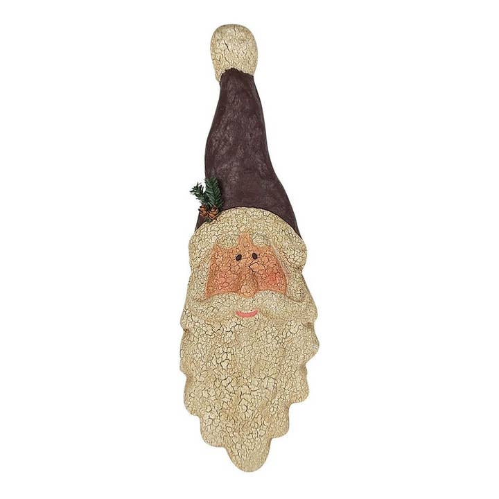 Tête de père Noël rustique en papier mâché - 22" de haut pour la vente par Birch Maison