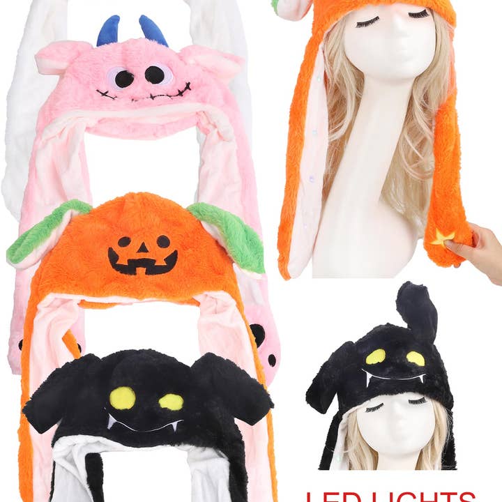 SP Sophia Collection - Wholesale Hat Accessory - Women's - Halloween Character LED Movable Ears Hat2