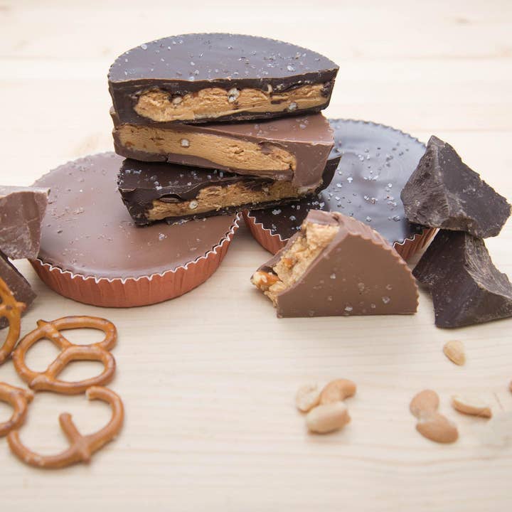 CB Stuffer - Wholesale Chocolate Covered Sweets - Dark Chocolate Salted Pretzel Peanut Butter Cup3