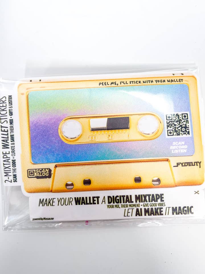 80s Cassette Sticker | Keychain Bag Tag ID Holder | Mirage for wholesale by Fydelity