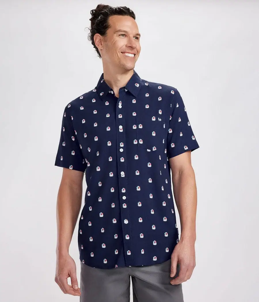 Tipsy Elves - Wholesale Overhemd met knopen - Heren - Regal Eagle Hawaïaans Overhemd - Patriottisch USA Overhemd voor Mannen1