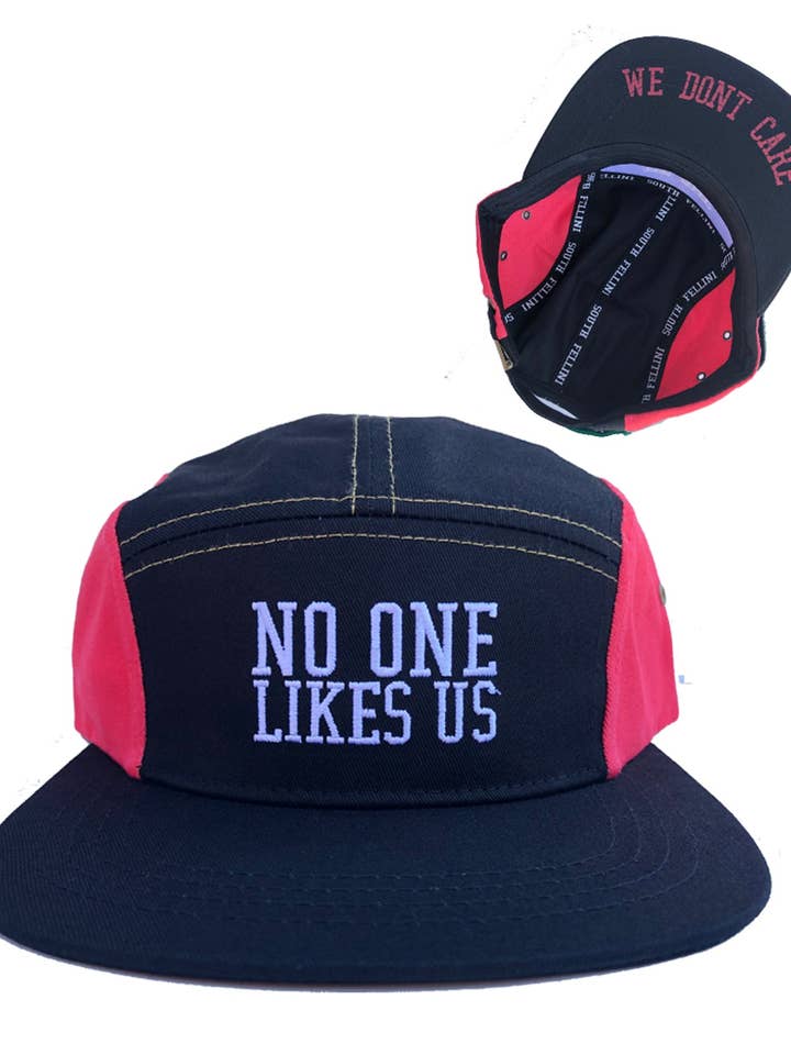 Casquette No One Likes Us, We Don't Care (rouge) pour la vente par South Fellini