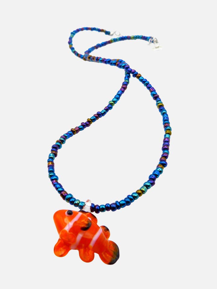 Peixe & Contas Azul Escuro 6mm for wholesale by Le Club Olive