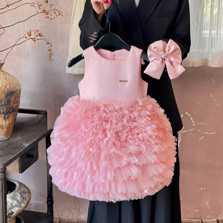 Twill & Mesh ärmlösa midilånga klänningar för wholesale av THE INTSUP USA