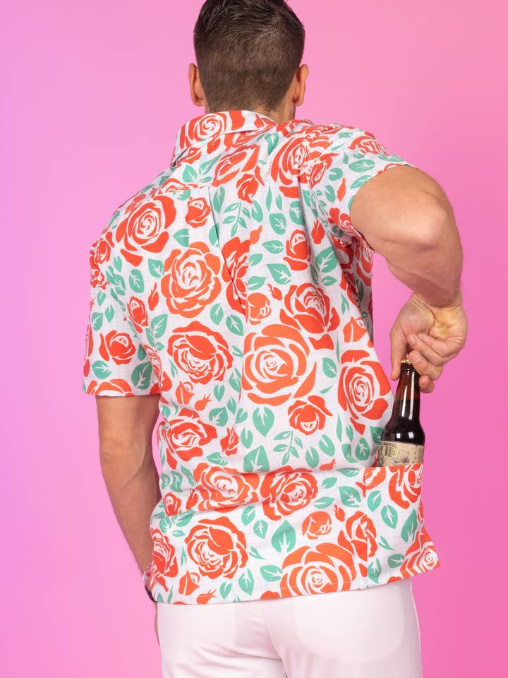 Shinesty, Inc - Wholesale Button Down Shirt - Men's - The Win By A Rose | Derby Roses Hawaiian Shirt2