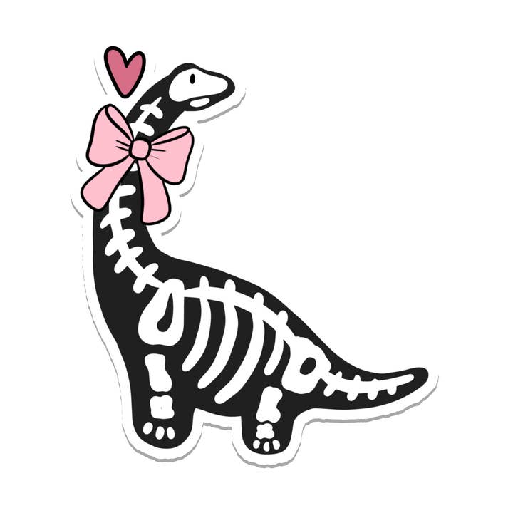Dinosaur Skele | Cute | Gothic | Waterproof Sticker | 3" for wholesale by Rebel and Siren Stickers