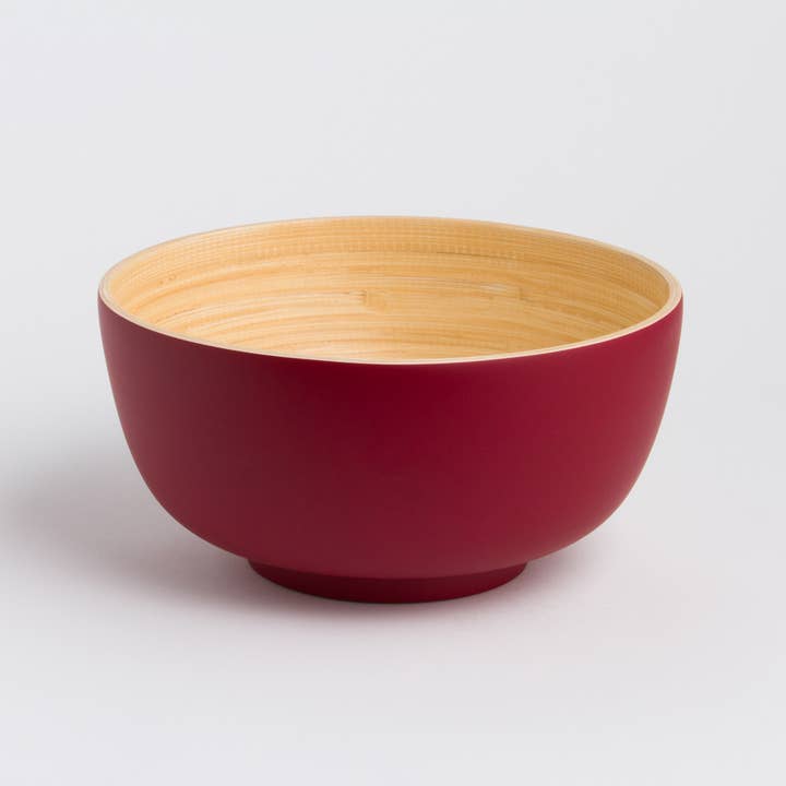Bibol - Wholesale Serve Bowl - TCHON Bamboo Salad Bowl - Matte Colors