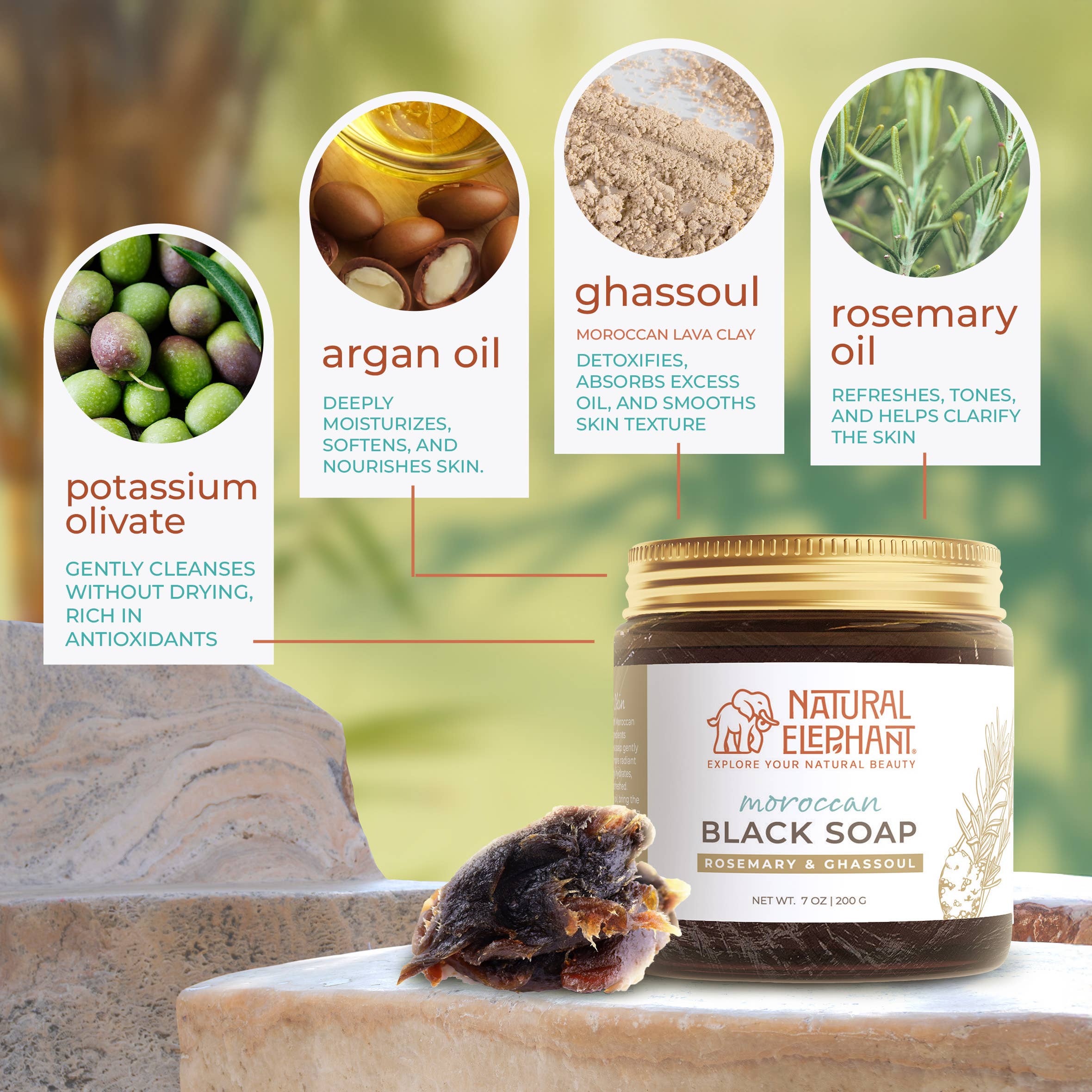 Natural Elephant - Wholesale Zeepblok - Marokkaanse zwarte zeep12