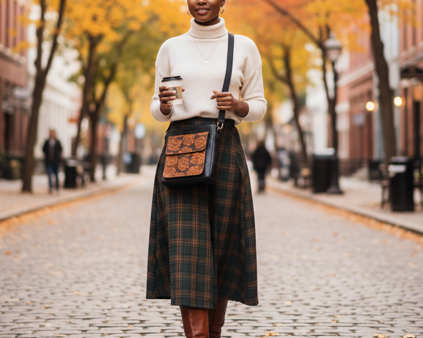 Alta Quero - Wholesale Crossbody Bag - Unisex - Embossed Rose (Crossbody and Wallet) - Valentine Day Special1