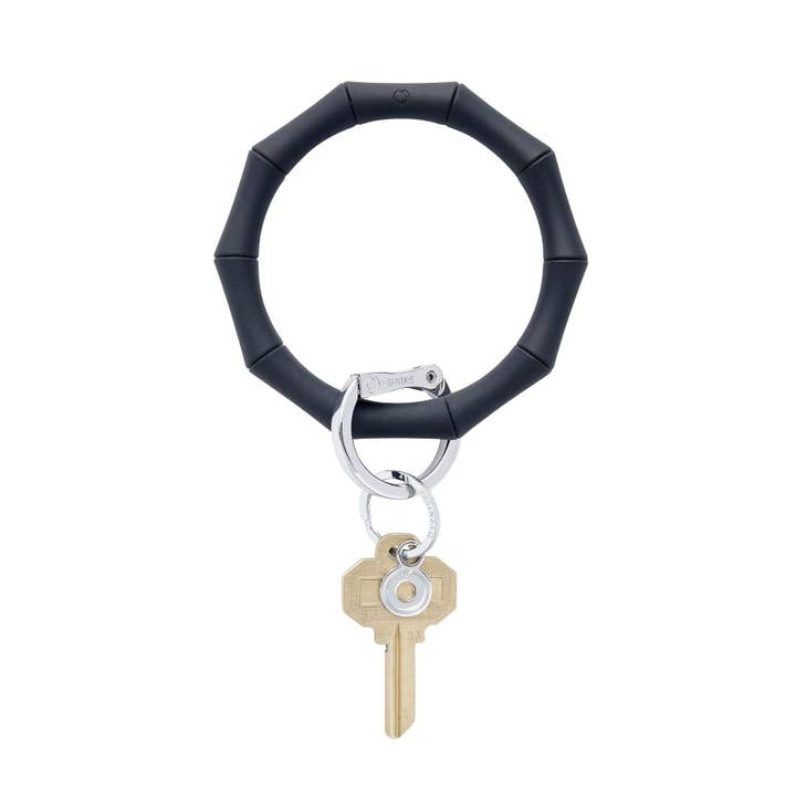 Silicone Big O® Key Ring - Back in Black Bamboo for wholesale by Oventure