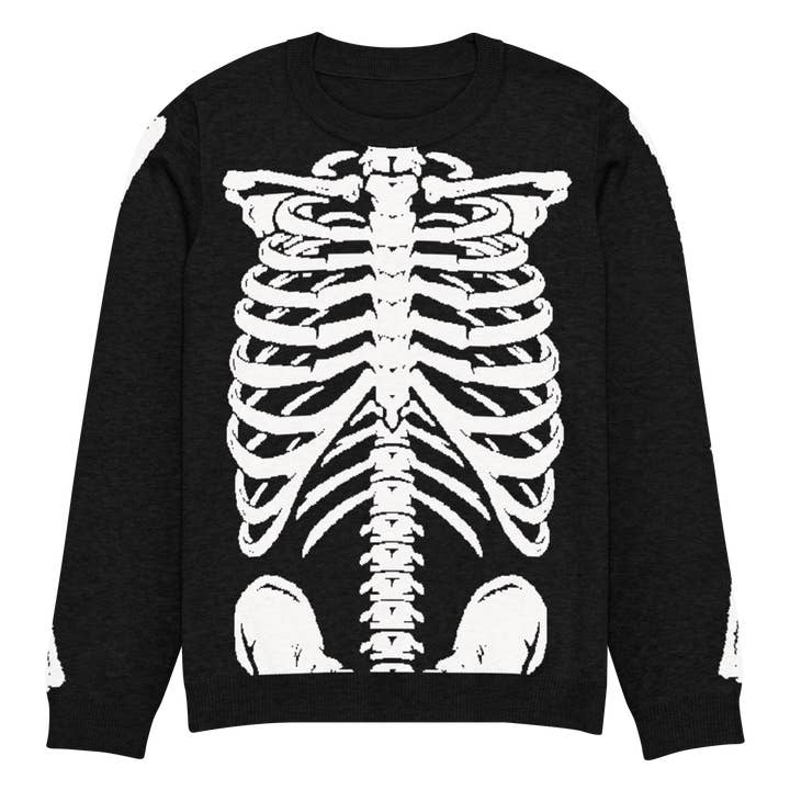 Goth Cloth Co. - Wholesale Graphic sweatshirt – Unisex - Skeleton Squad Knit Crew Neck Sweater10