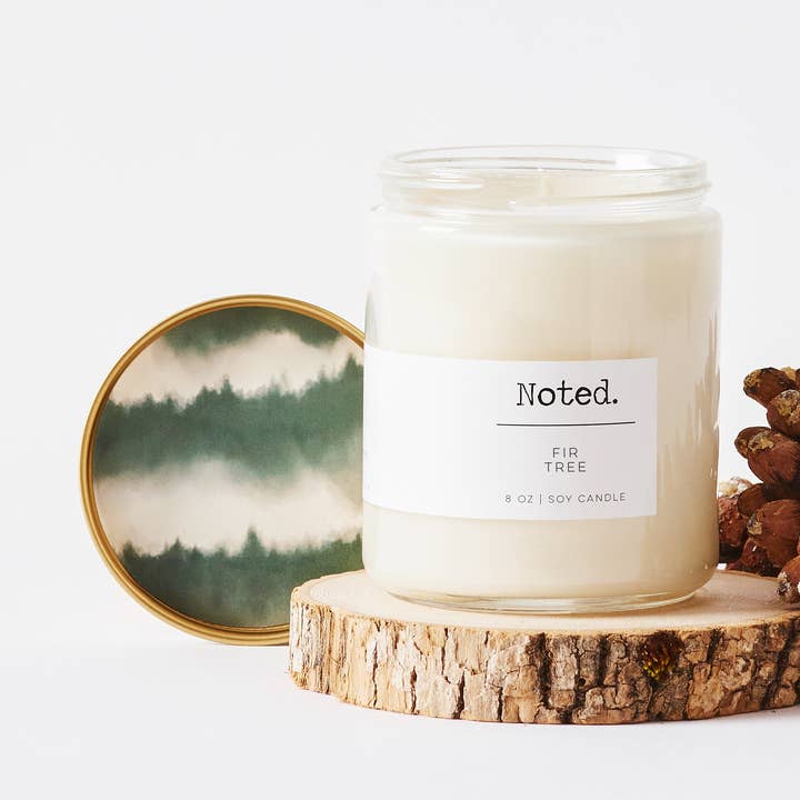 Fir Tree 8oz Candle for wholesale by Noted Candles