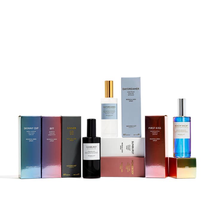 Moodcast Fragrance Co. - Wholesale Room & Linen Spray - Room & Linen Spray - Vibes - His Pillow - 3.4 oz Bottle3