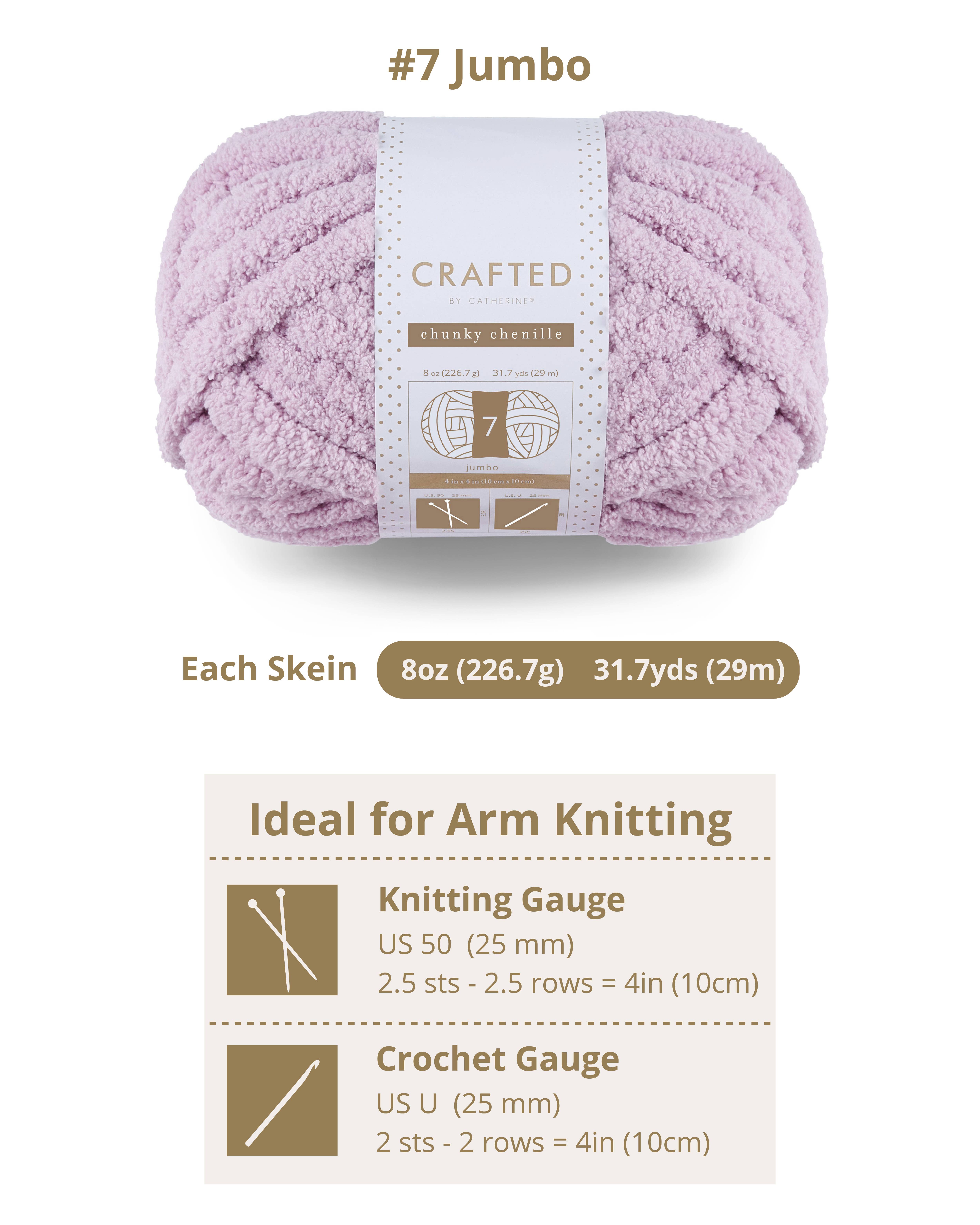 Crafted by Catherine - Wholesale Yarn - Chunky Chenill Yarn | 8oz/227g | Jumbo #7 | Pack of 623