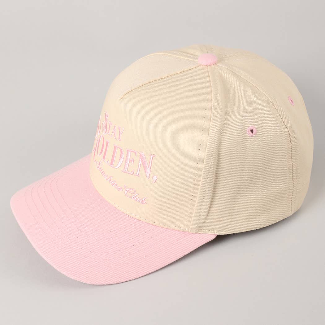 Fashion City - Vente Casquette de camionneur – femme - Casquette Trucker Brodée Stay Golden Sunshine Club15