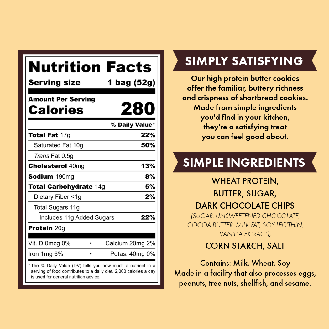 Caltein - Wholesale Cookie - Protein Butter Cookies | Sampler 4-Pack | High Protein Snack8