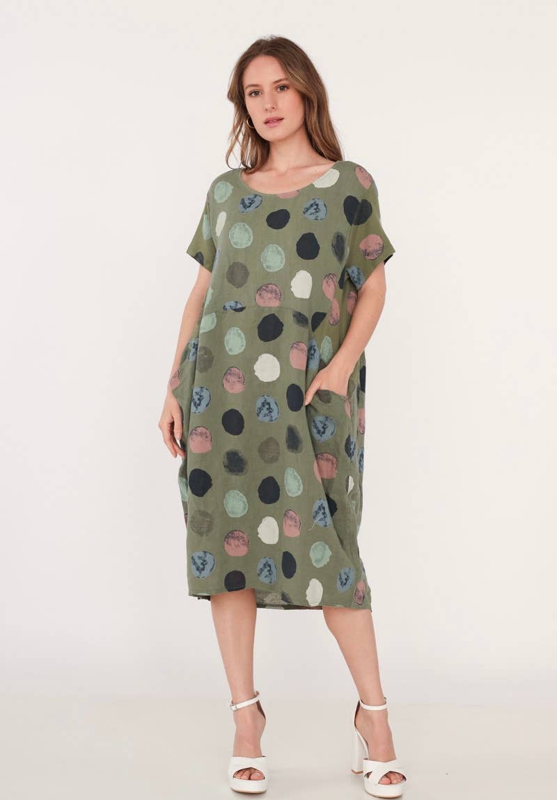 LINEN & COTTON HOUSE - Wholesale Jurk - Dames - 3533 jurk van linnen | dameskleding13