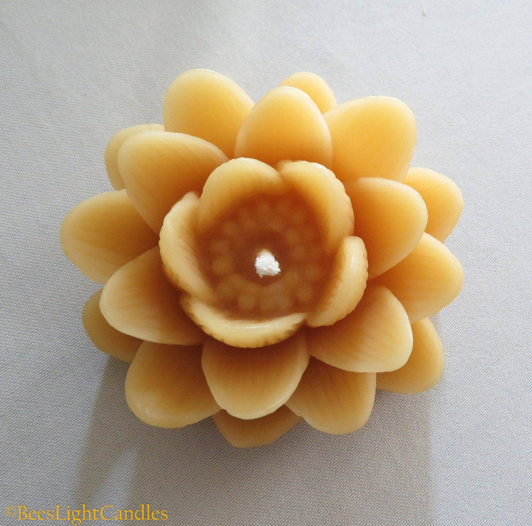 Bees Light Candles - Wholesale Novelty Candle - Delicate Lotus Flower Beeswax Candle0