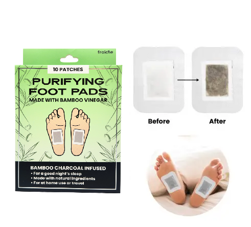 Lindo - Vente Poudres/désodorisants pour les pieds - Fraiche Purifying Foot Pads - Charbon de Bambou - 10pcs/pk2