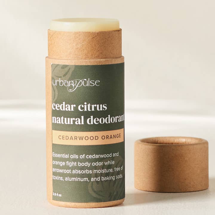 Urban Pulse | Clean Skincare & Non Toxic Candles - Wholesale Deodorant - Unisex - Cedarwood Citrus Non Toxic Natural Deodorant Aluminum Free