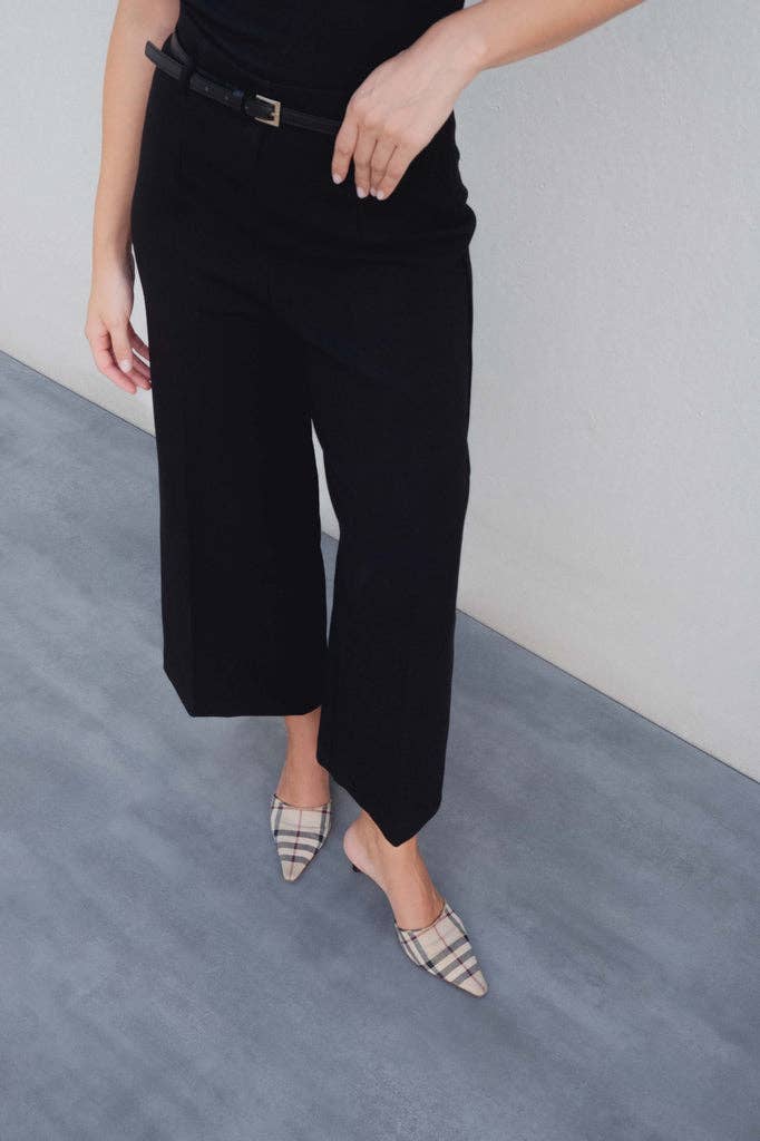 Black CULOTTE TROUSERS WITH BELT for wholesale on Faire2