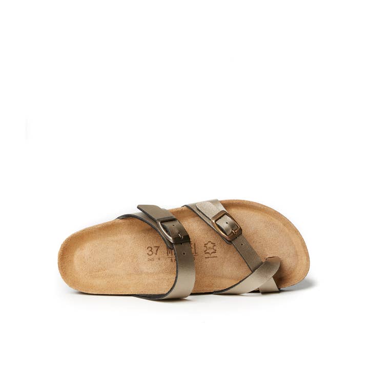 Mandél - Wholesale Flip Flops - Women's - DARIA gold thong sandal - Art.MD4040