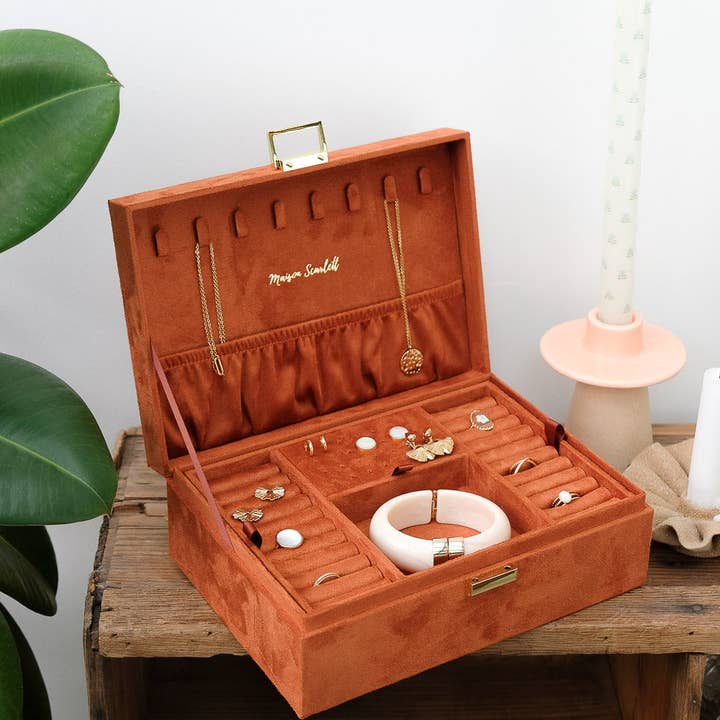 Maison Scarlett - Wholesale Jewelry Box/Organizer - Louise velvet jewelry box14