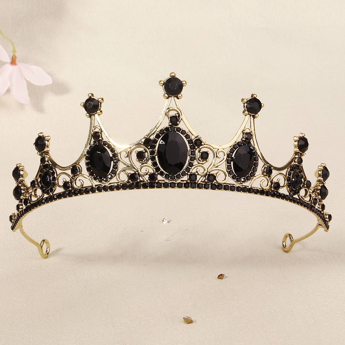 Tourtiwi - Wholesale Tiara - Women's - Obsidian Tiara Rhinestone Alloy Headdress Black Crown5